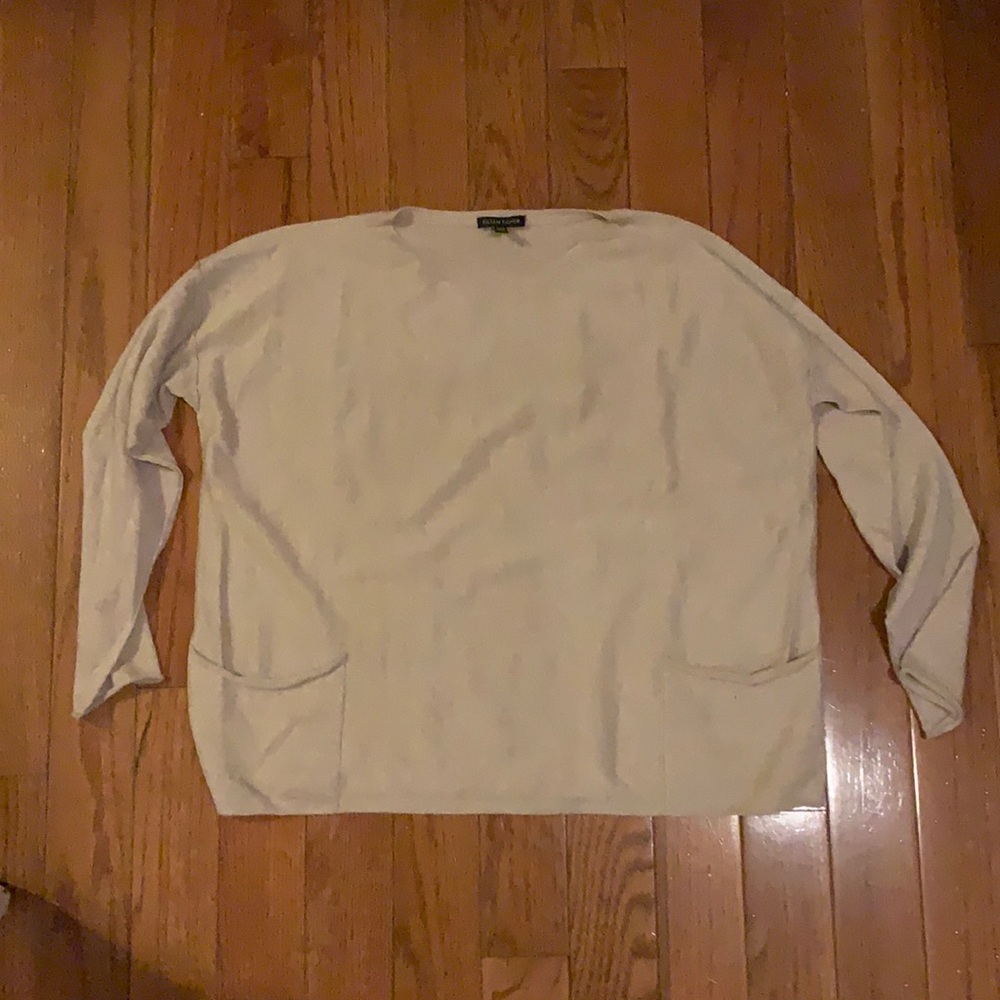 Beige oversized Eileen Fisher pullover